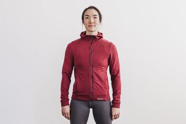 Nobull Performance Zip-up Women's Hoodie Grey Blue | Australia (ZR7526)